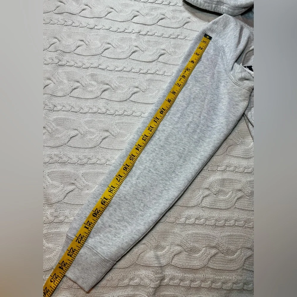 Hollister Light Gray Hoodie with Navy Blue Stitched Logo #1558